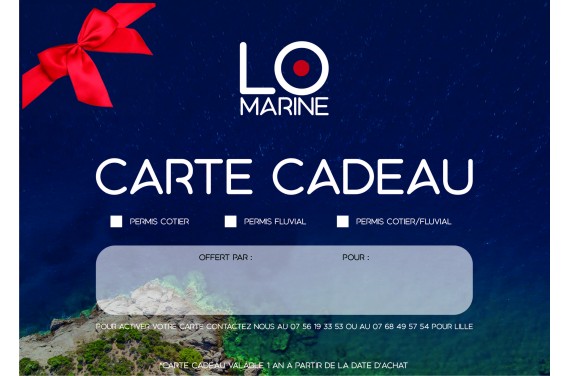 Carte cadeau permis côtier